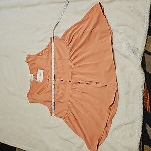 Heyson 2X washed button-down knit tank top